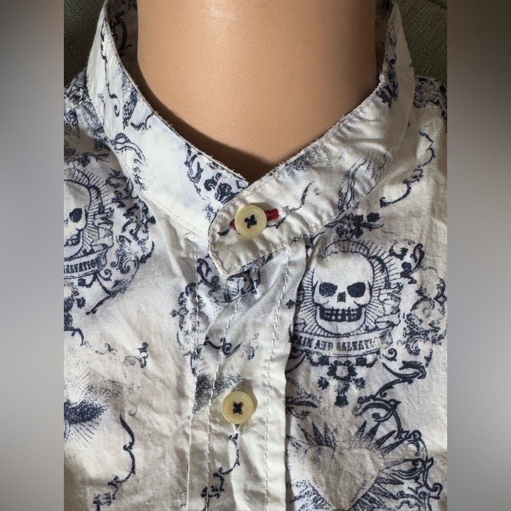 VINTAGE/RARE Encorgie Jean’s Session - Skull Button Tee - Women’s Size L - Picture 4 of 6